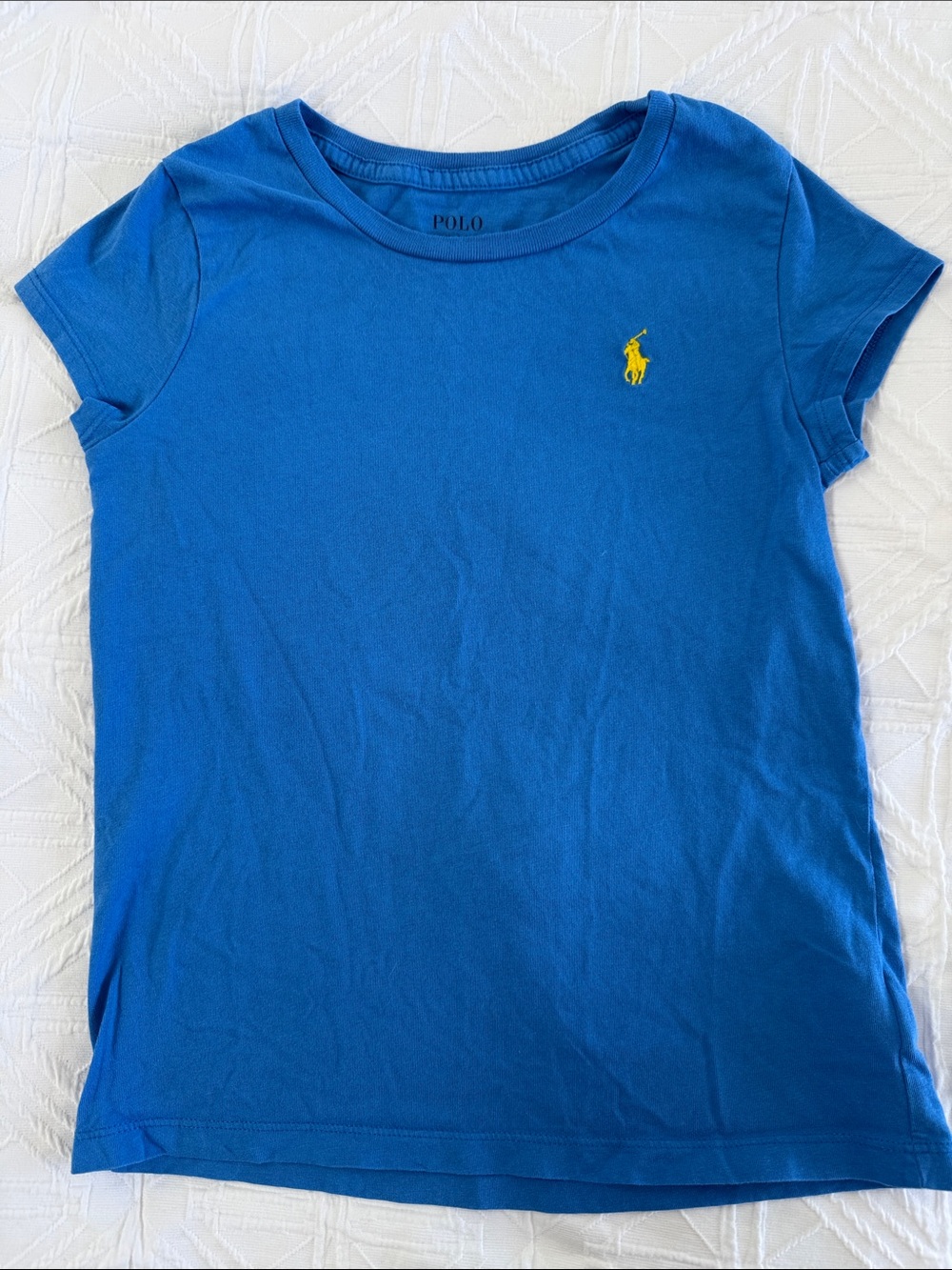 Polo by Ralph Lauren Royal Blue Short-Sleeve Logo Tee with Yellow Pony